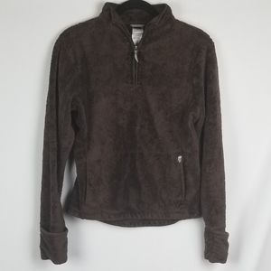 The North Face Brown Fuzzy Pullover Quarter Zip